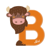 Buchstabe B Bison