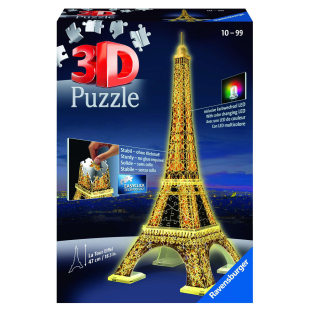 Puzzle 3D Eiffelturm Nacht