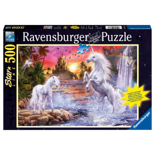 Puzzle Einhörner am Fluss
