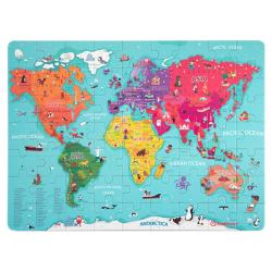 Puzzle Weltkarte in Globus