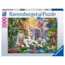 Puzzle Familie Weisse Tiger