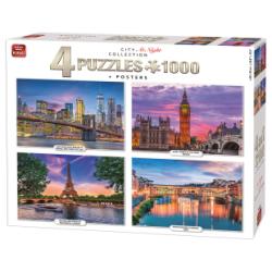 Puzzle City at Night 4 in 1