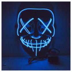 Maske mit blauem Licht